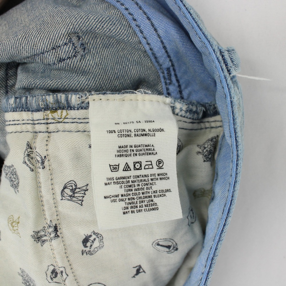 Holding Horses Jeans Womens 30 Blue Patchwork Distressed Straight Leg Light Wash - Picture 10 of 11
